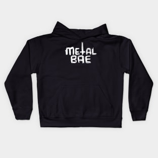 Metal Bae for Metal Music Fan Kids Hoodie